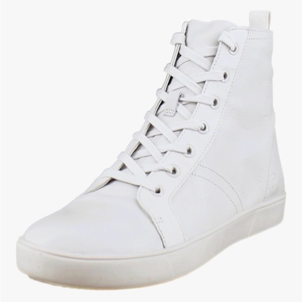 Naturalizer MORRISON HIGH TOP SNEAKER size 11 waterproof Satin Pearl